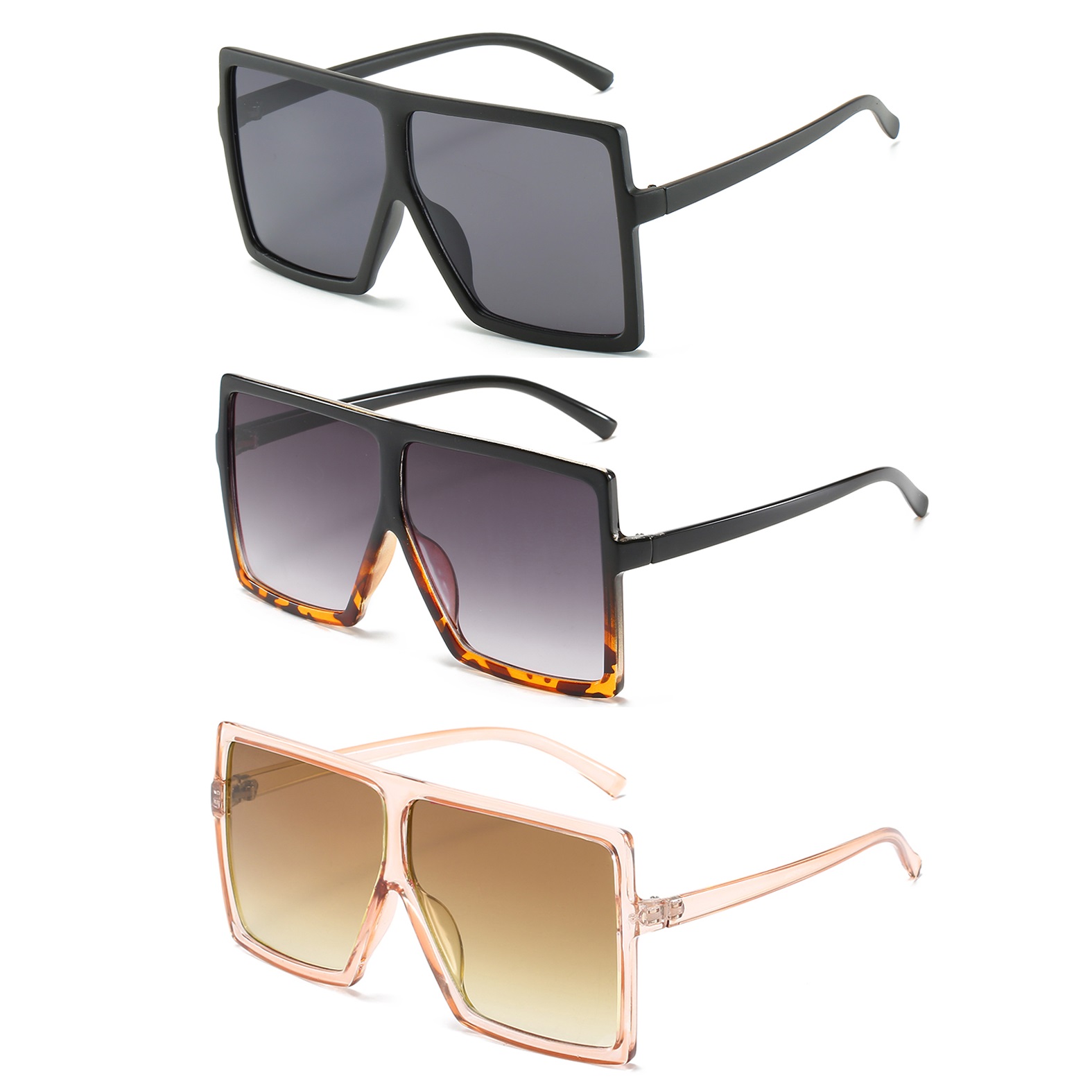 Square Oversized Sunglasses Women Unisex Shades UV Protection