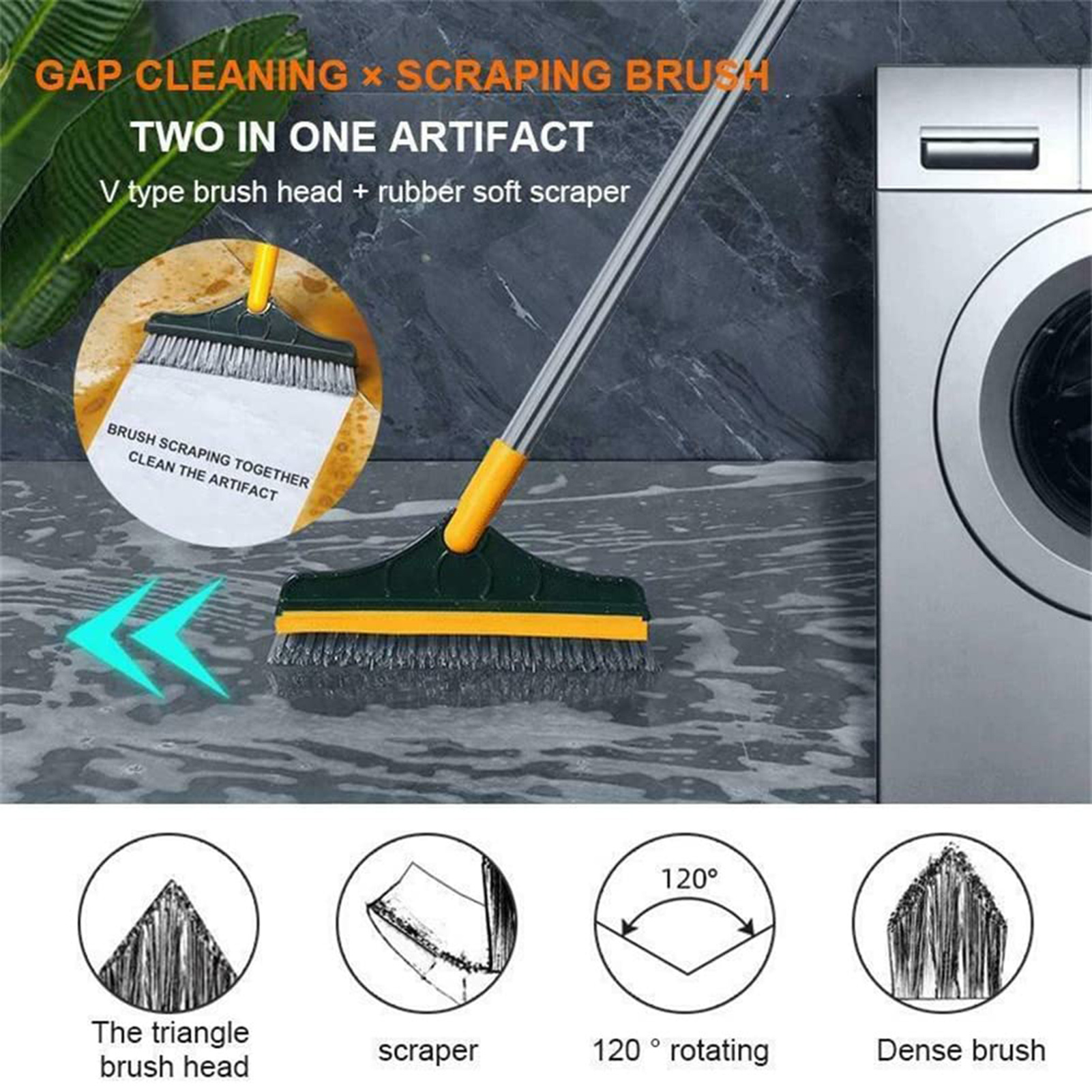 2 In 1 Scrubbing Brush 2022 Crevice Cleaning Brush Cleaning