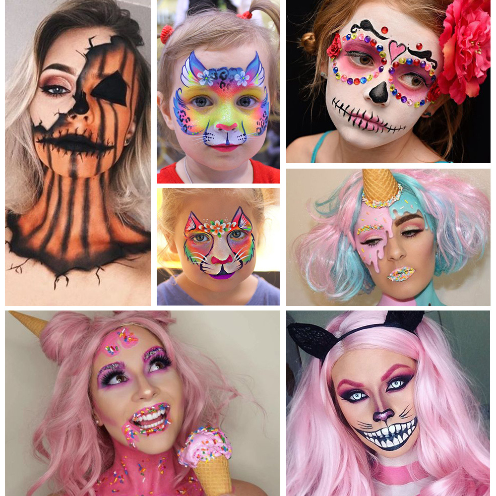 Face Body Paint Oil Palette Halloween Makeup - Temu