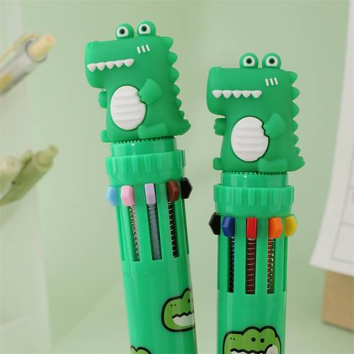 1pc Cute Little Crocodile Ten-Color Pen