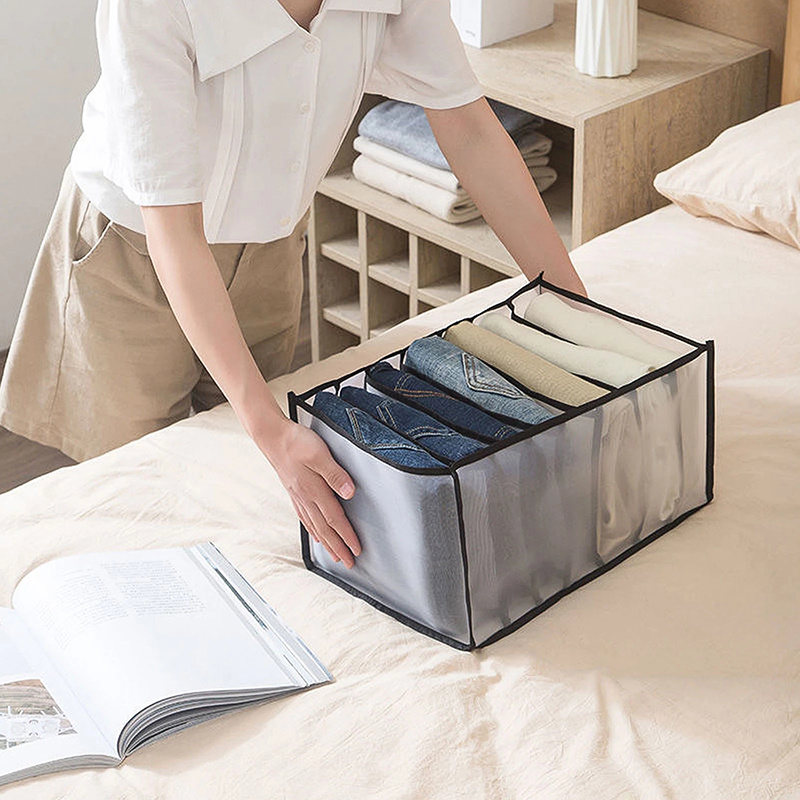  Wardrobe Clothes Organizer for Folded Clothes 7 Grids