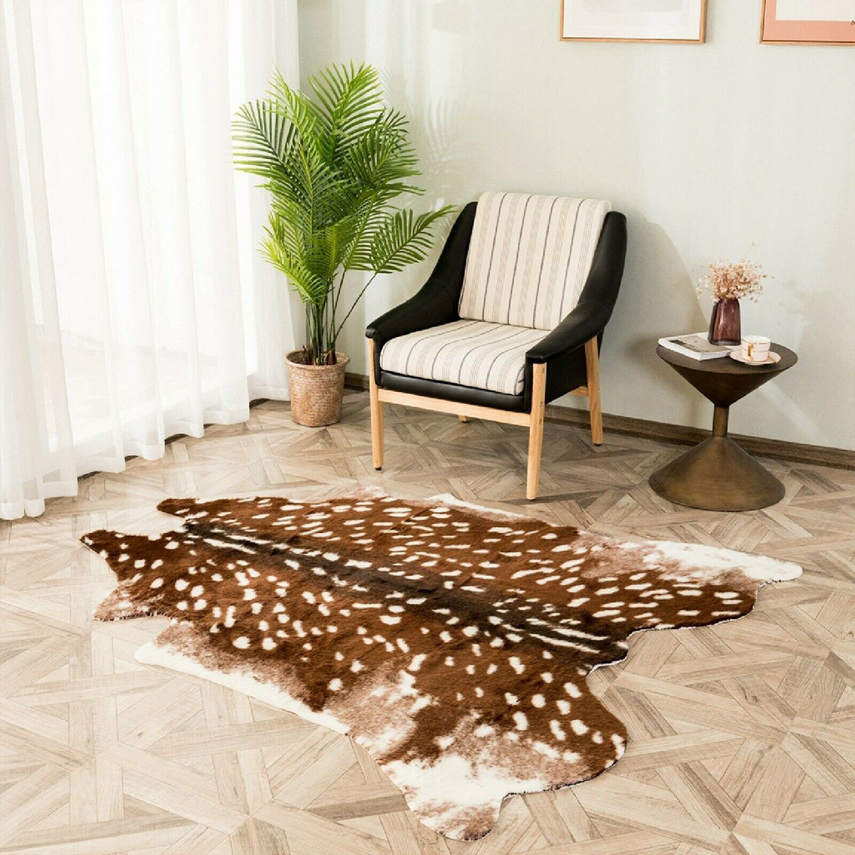 Reindeer Hide Rug Soft Faux Fur Rug Non slip Plush Fluffy - Temu