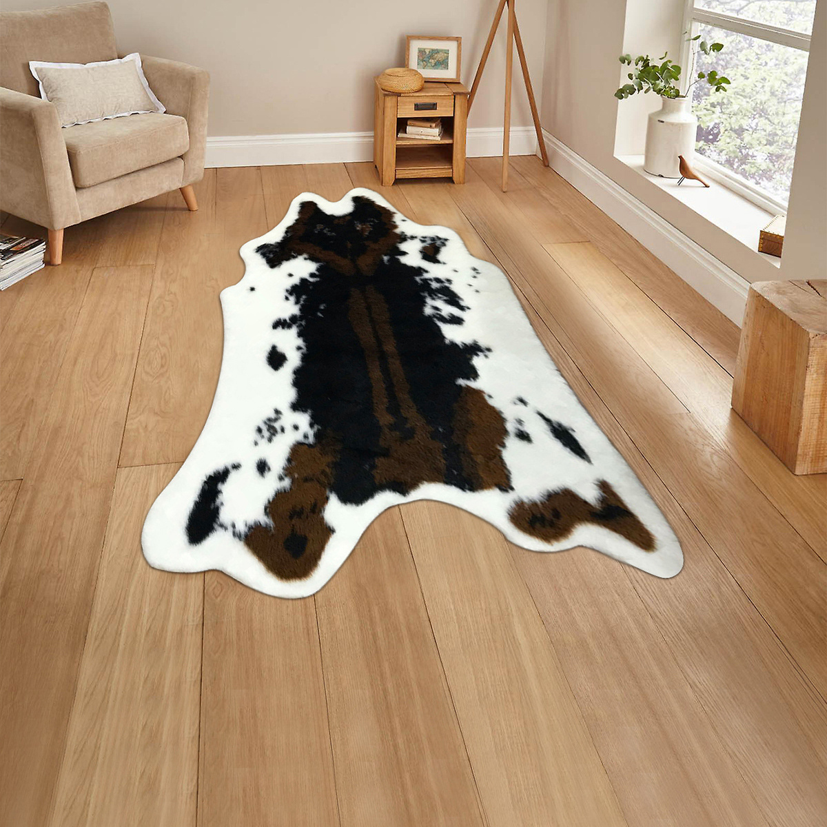 Urban Outfitters Cow Print 2x3 Rug - Black ALL at - ShopStyle