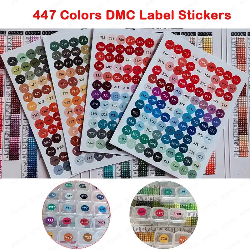 447 Colors Diamond Painting Stickers Diamond Painting - Temu