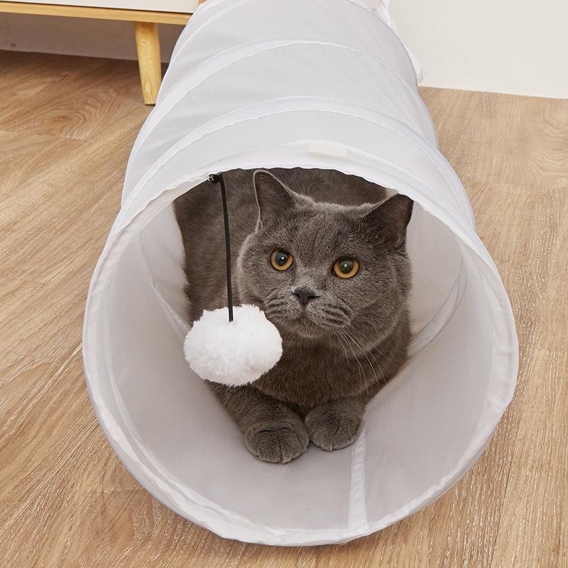 

Tunnel pour chat avec anneau pour chien et chat, jouet tube de jeu pour chats, tubes de jeu interactifs pour animaux de compagnie