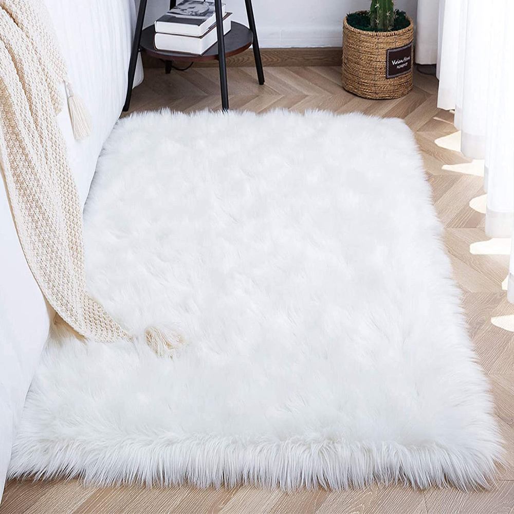 Alfombra para dormitorio de 31 x 79 pulgadas, alfombra de área peluda  absorbe el agua, antideslizante, no se desprende, lavable, alfombra de área