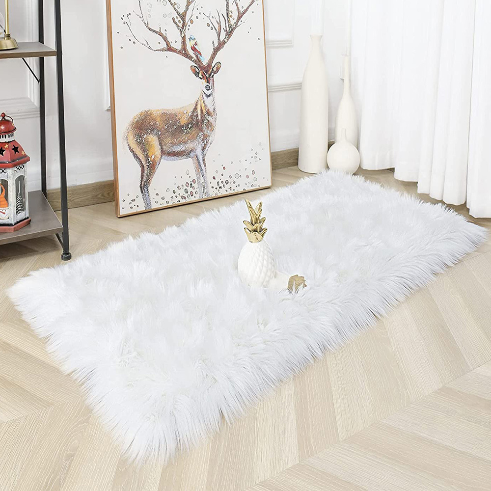 Cute White Dog Carpets For Living Bath Room Fluffy Bread Rug Home Warm  Decoration Accessories Anti-Slip Floor Safety Mat - AliExpress