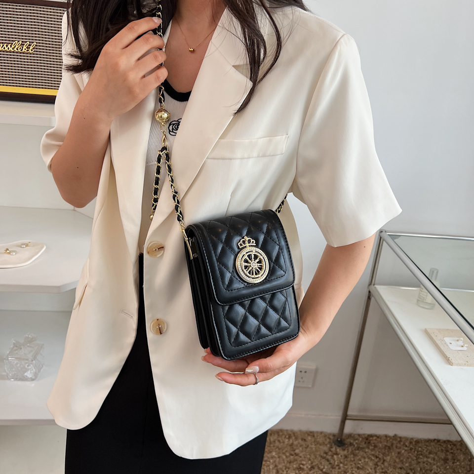 Fashion Geometric Embossed Crossbody Bag, Solid Color Flap Phone Bag,  Perfect Shoulder Bag For Daily Use - Temu