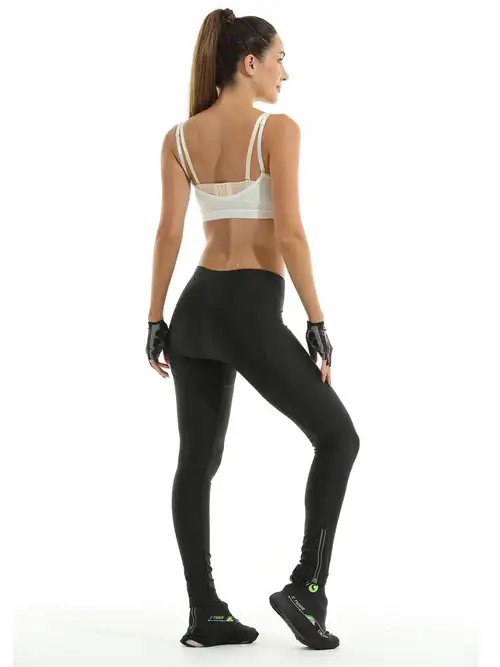 Comfortable Padded Cycling Tights With Leg Zipper Ideal For - Temu