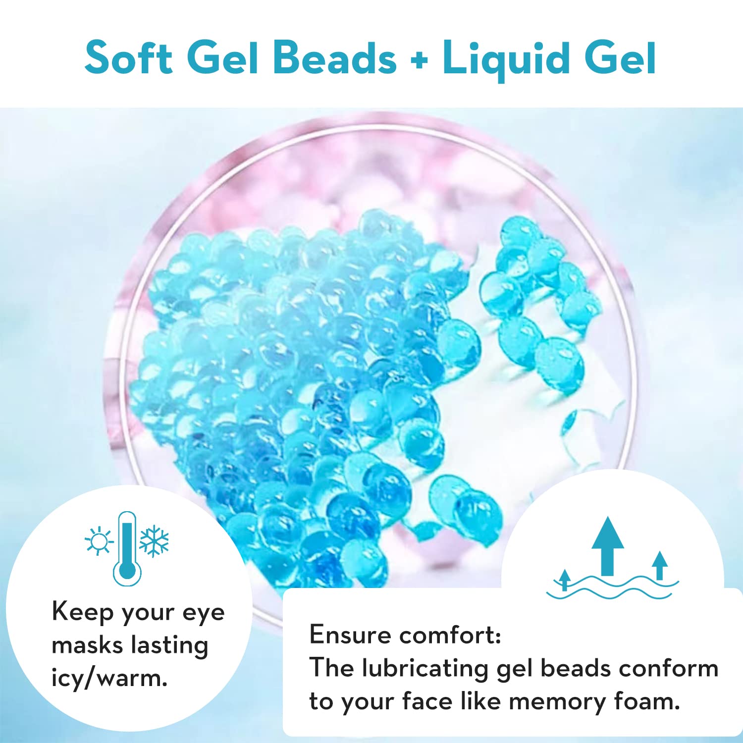 Reusable Cooling Gel Eye Mask for Puffy Eyes and Stress Relief