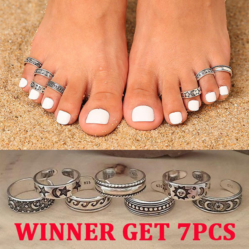 7pcs Toe Ring Set Clothing, Shoes & Jewelry Temu