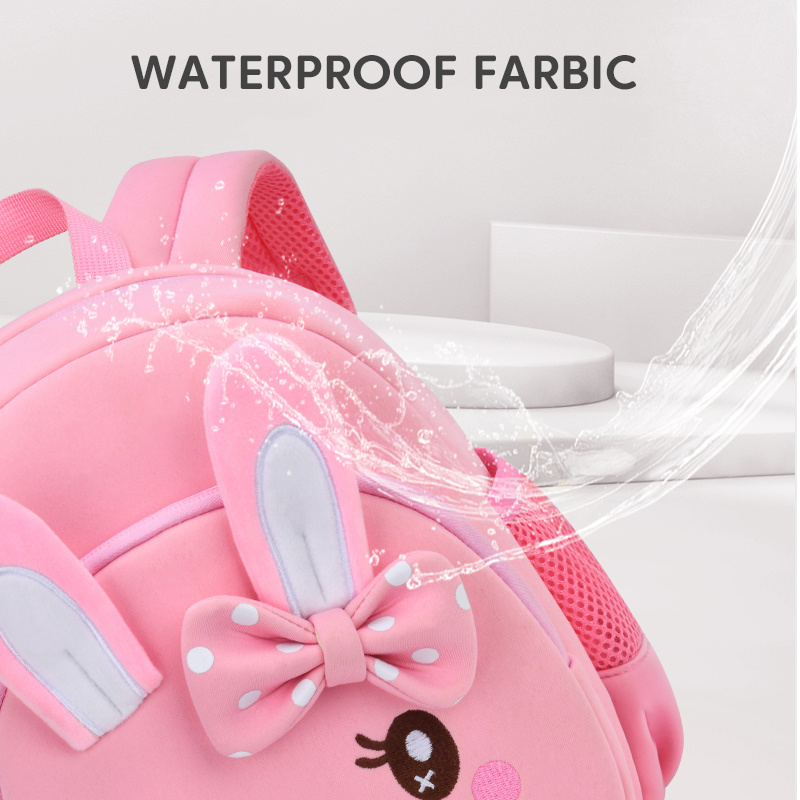 3D Cartoon Rabbit Kids Backpack for School Boys Girls