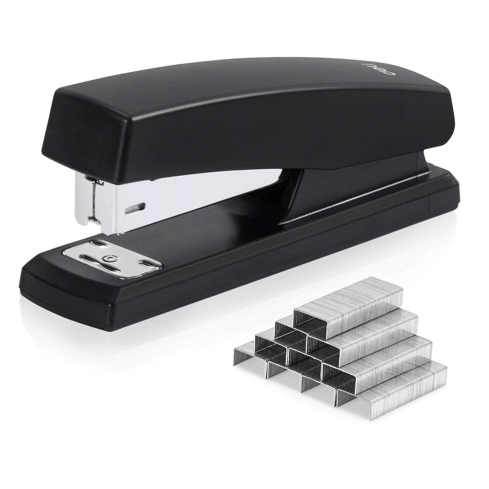 Mini grapadora con grapas, engrapadora de escritorio de oficina, capacidad  de 25 hojas, grapadora pequeña con 640 grapas estándar, fácil de