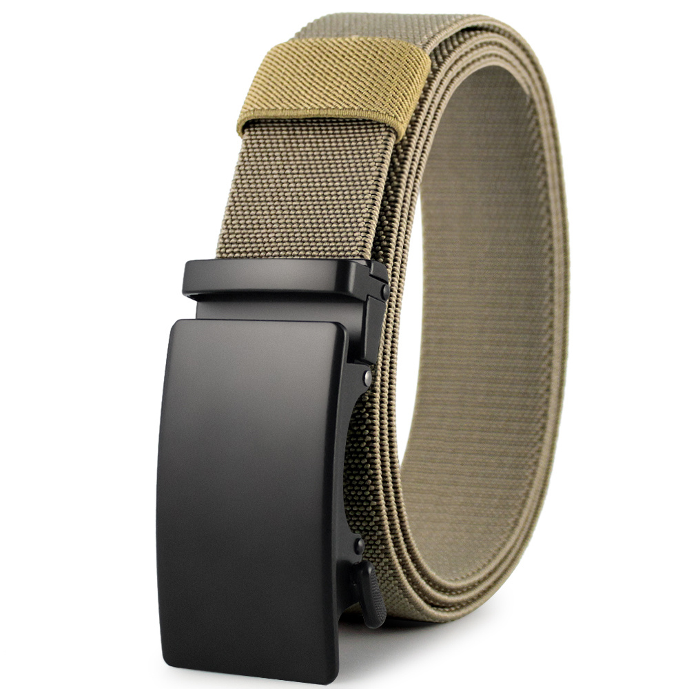 Men's Business Nylon Belt w/ Rectangle Buckle - Gift for Him