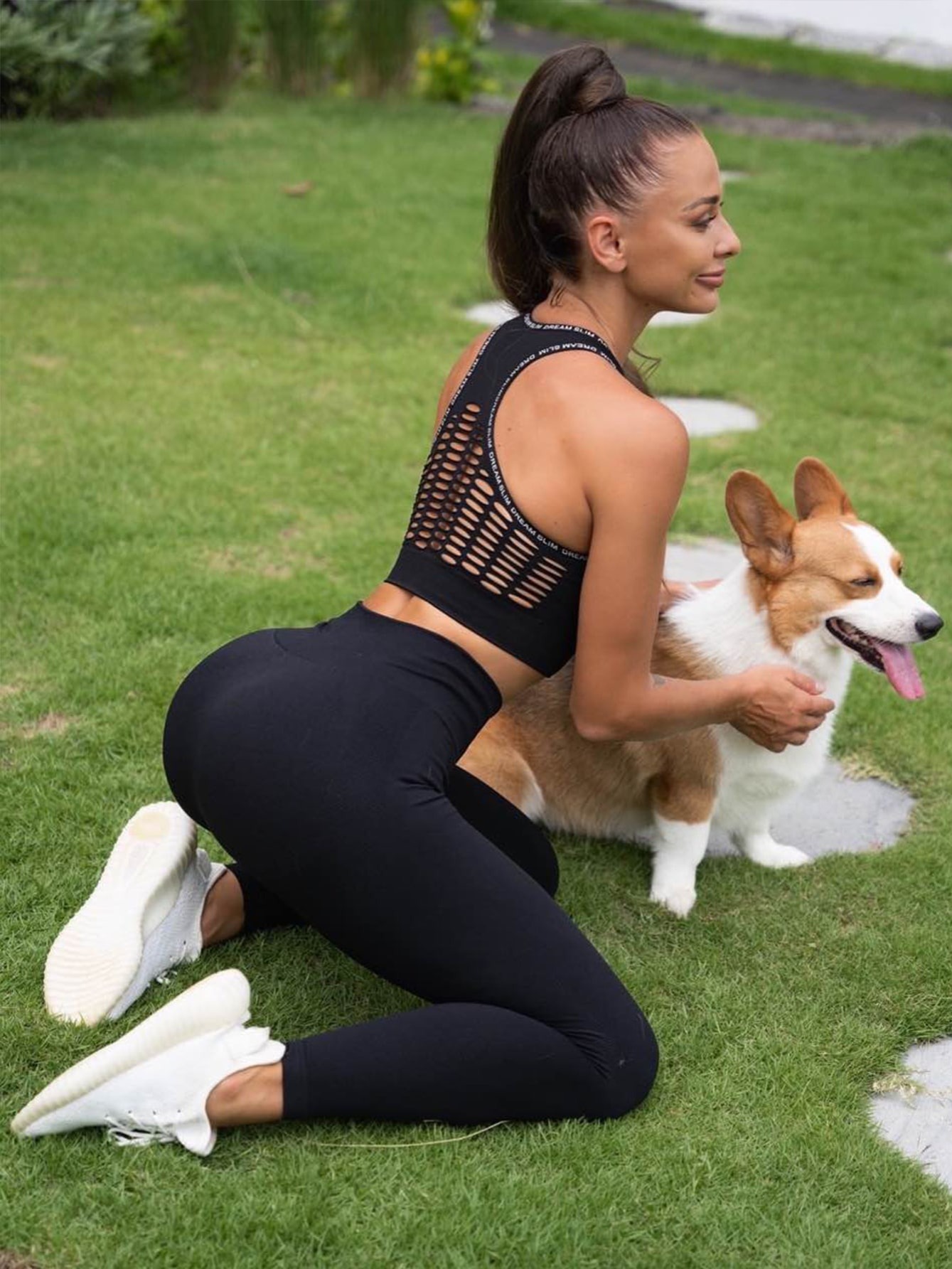 Women Seamless Knitting Butt Lift Yoga Pants Sports Fitness Pants - The  Little Connection