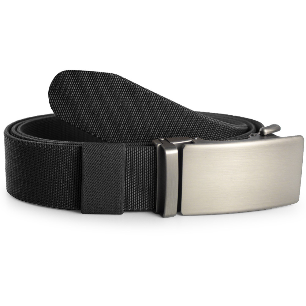Men's Business Nylon Belt w/ Rectangle Buckle - Gift for Him