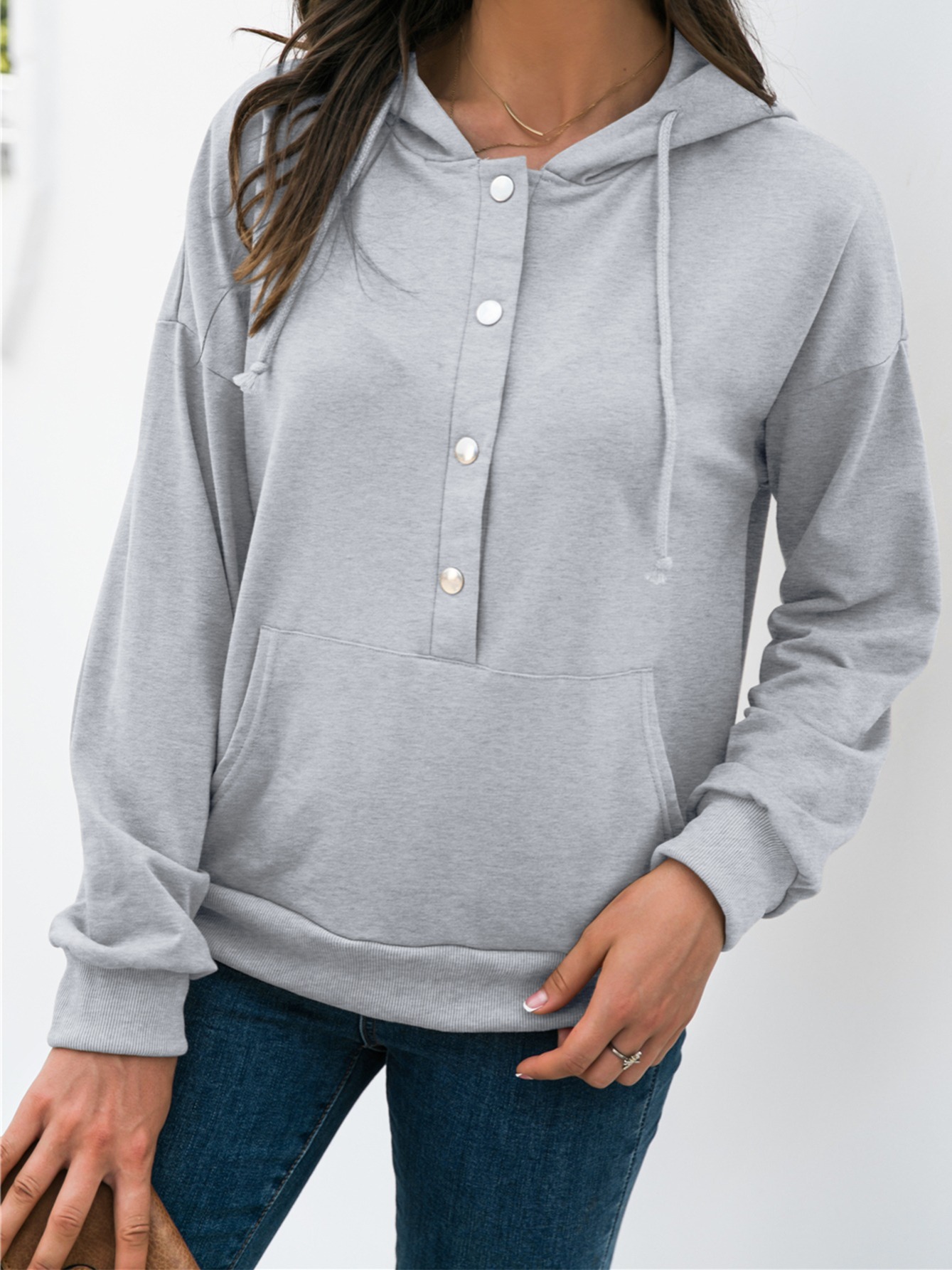 Women's Hooded Pullover Oversized Sweatshirt Drawstring - Temu