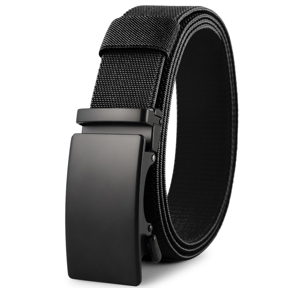 Men's Business Nylon Belt w/ Rectangle Buckle - Gift for Him