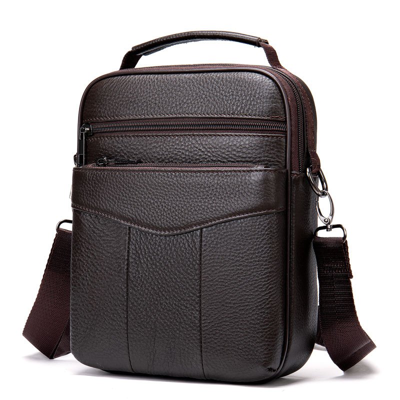 High quality Genuine Leather Shoulder Bag Men Crossbody Bag - Temu