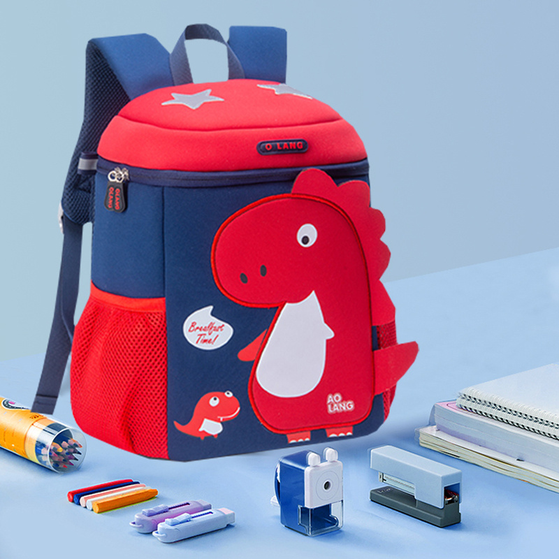 Dinosaur School Bag Cartoon Backpack Large Capacity Adjustable