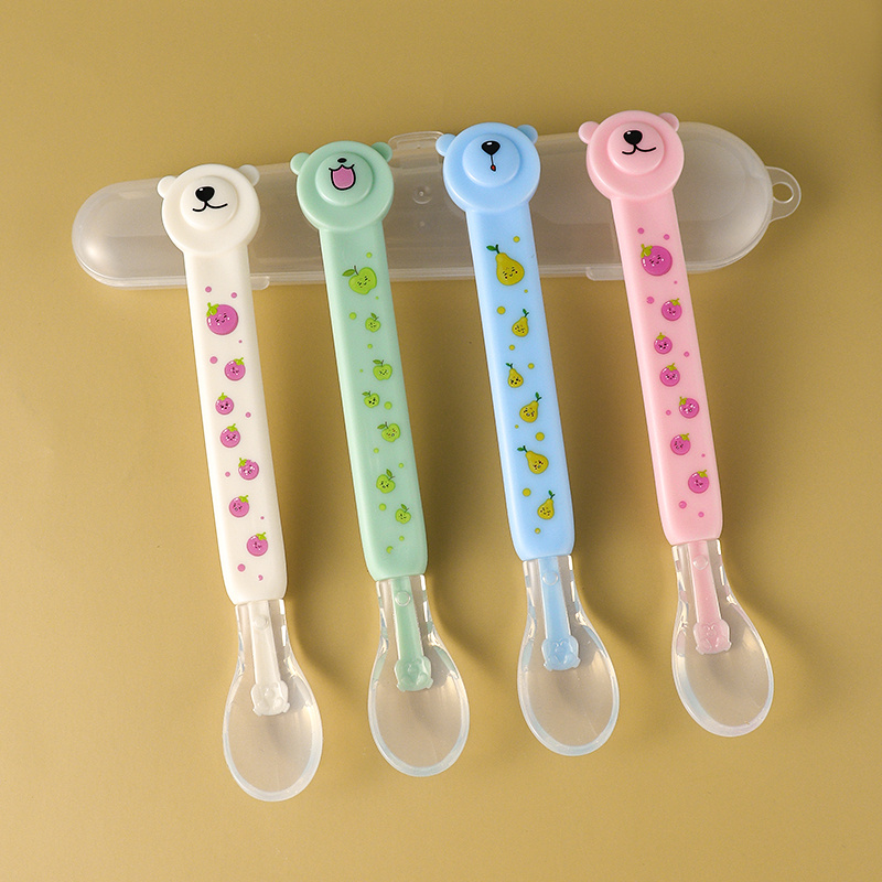 Baby Silicone Spoon Newborn Baby Feeding Spoon Children's - Temu