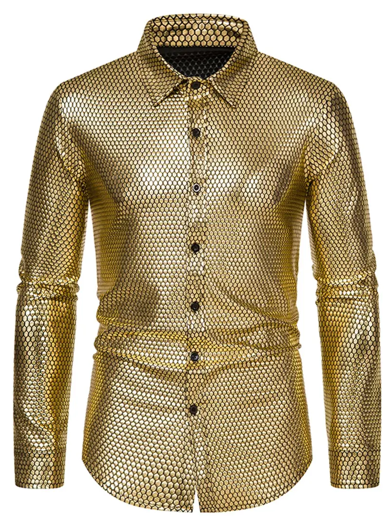 mens gold dress shirt