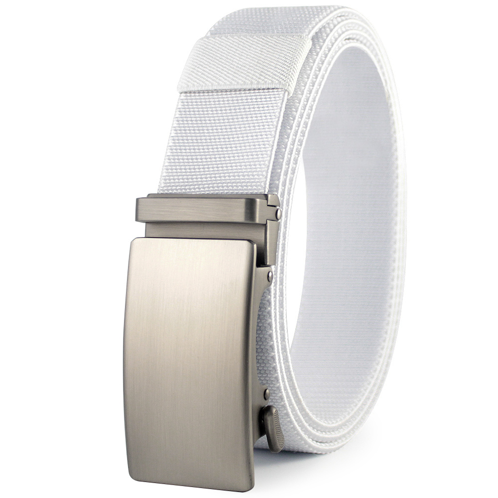 Men's Business Nylon Belt w/ Rectangle Buckle - Gift for Him