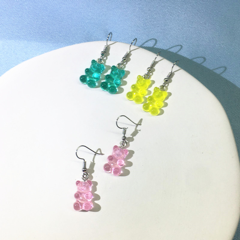 Bear Charm Earrings - Temu