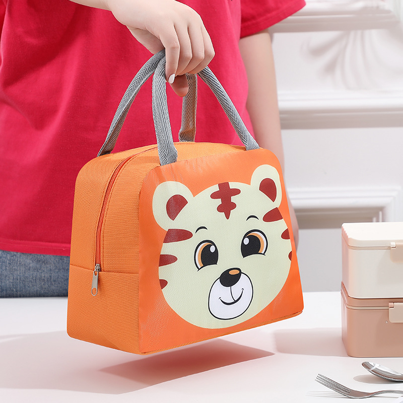 New Cartoon Insulated Lunch Box Tote Bag Hand-held Bento Bag 3d  Three-dimensional Lunch Insulation Bag Aluminum Foil Thickened Lunch Box Bag  - Temu