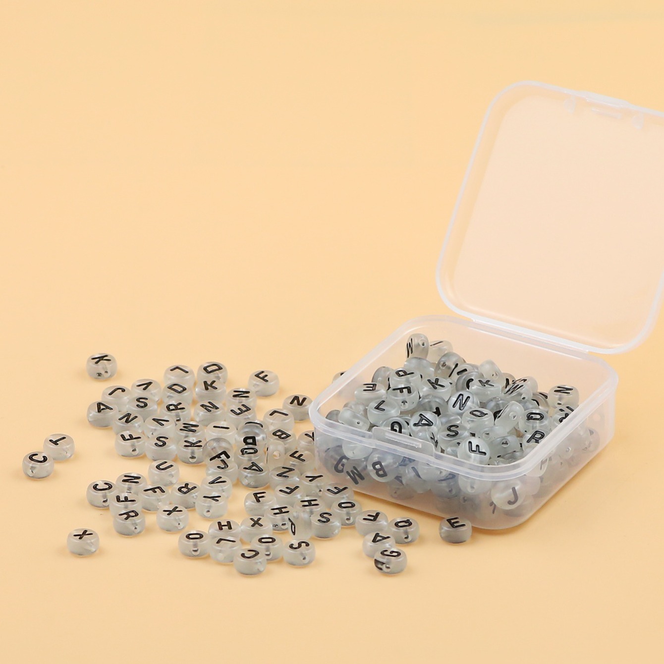 200pcs Glowing Acrylic Letter Beads DIY Crafting Set
