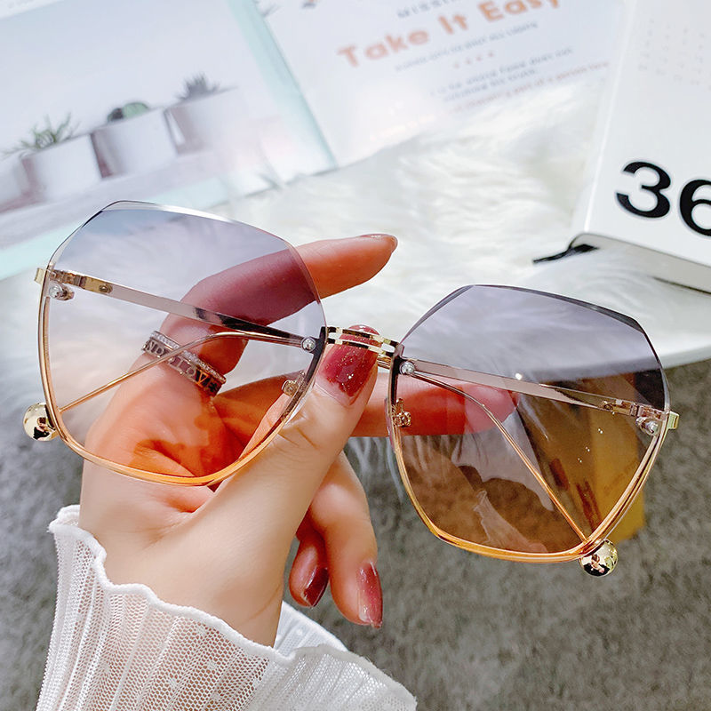 Half Frame Cut Edge Sunglasses UV Protection