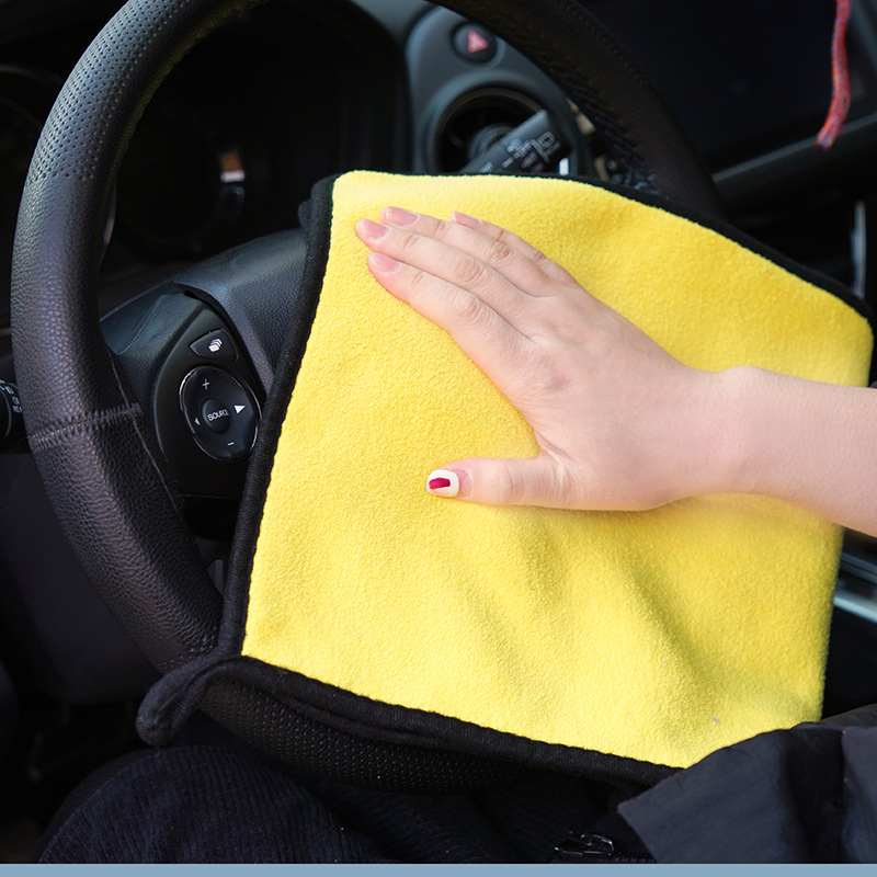 1pcs Super Absorbent Car Drying Towel Suede Coral Velvet Double-sided Car  Cleaning Cloth Multipurpose Auto Towel Car Accessories - AliExpress
