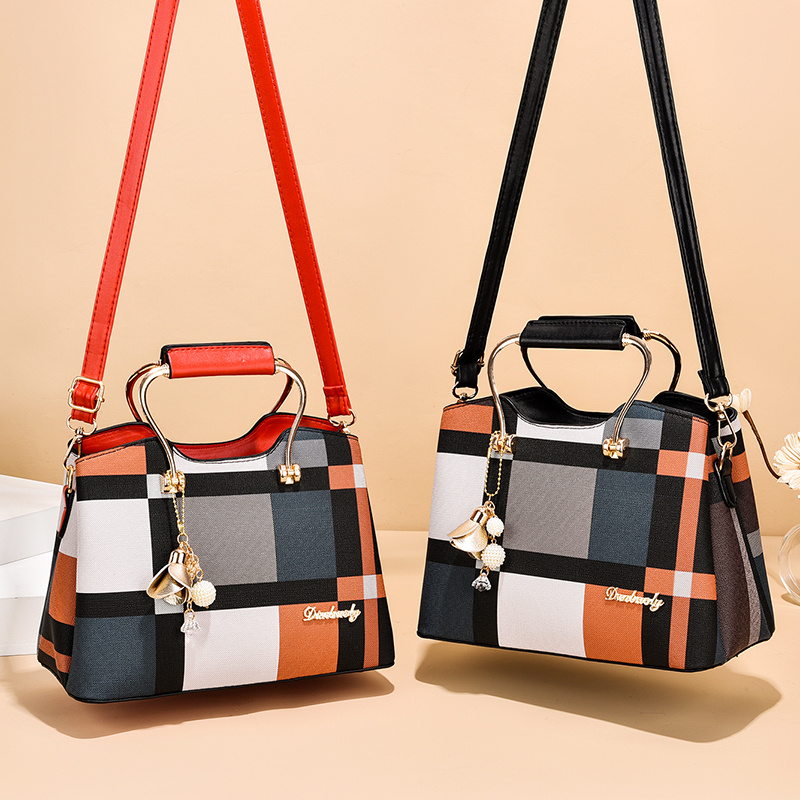 2023 New Plaid Pattern Handbag Set For Women, Including Tote Bag, Shoulder  Bag And Crossbody Bag