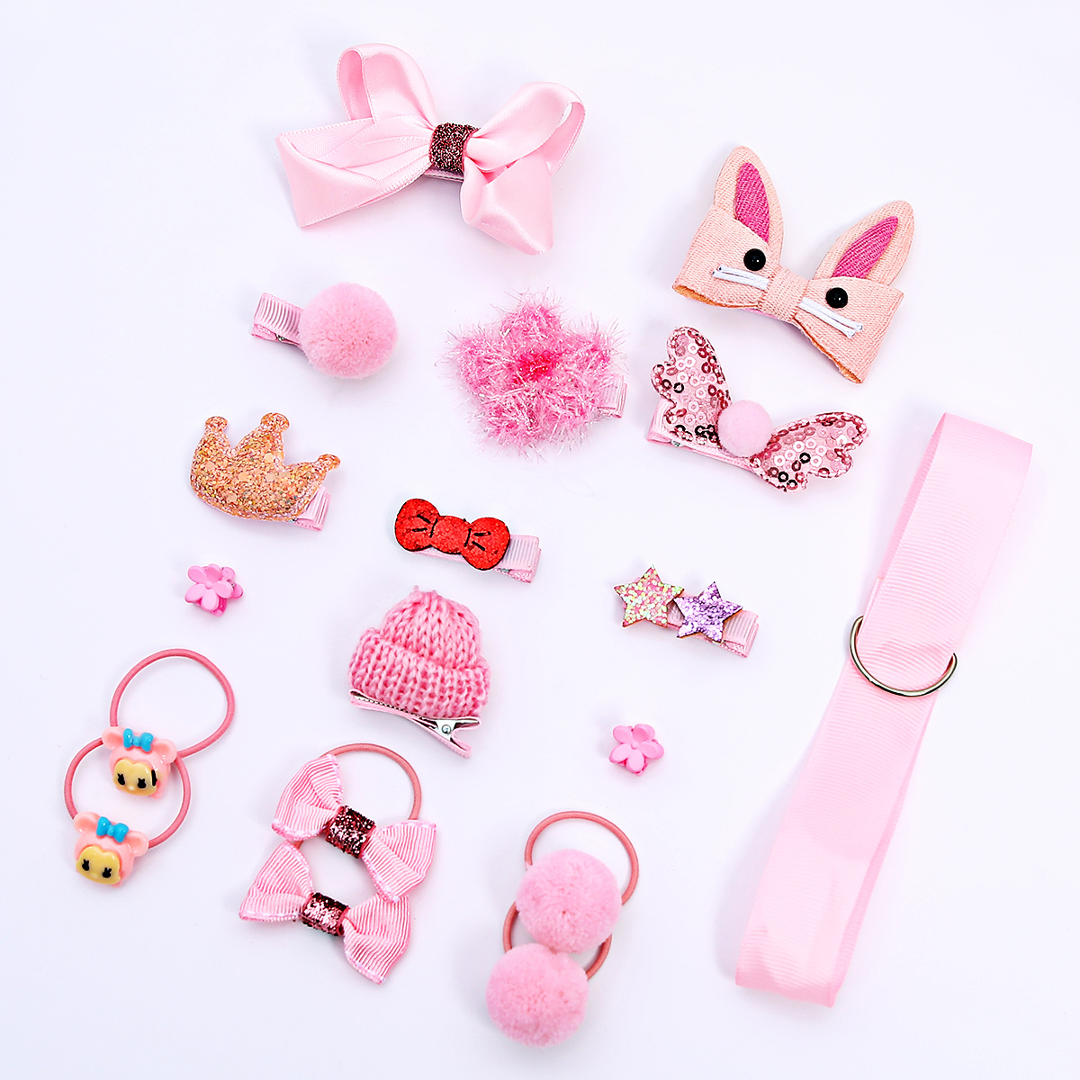 18pcs Cartoon Hair Clips for Kids
