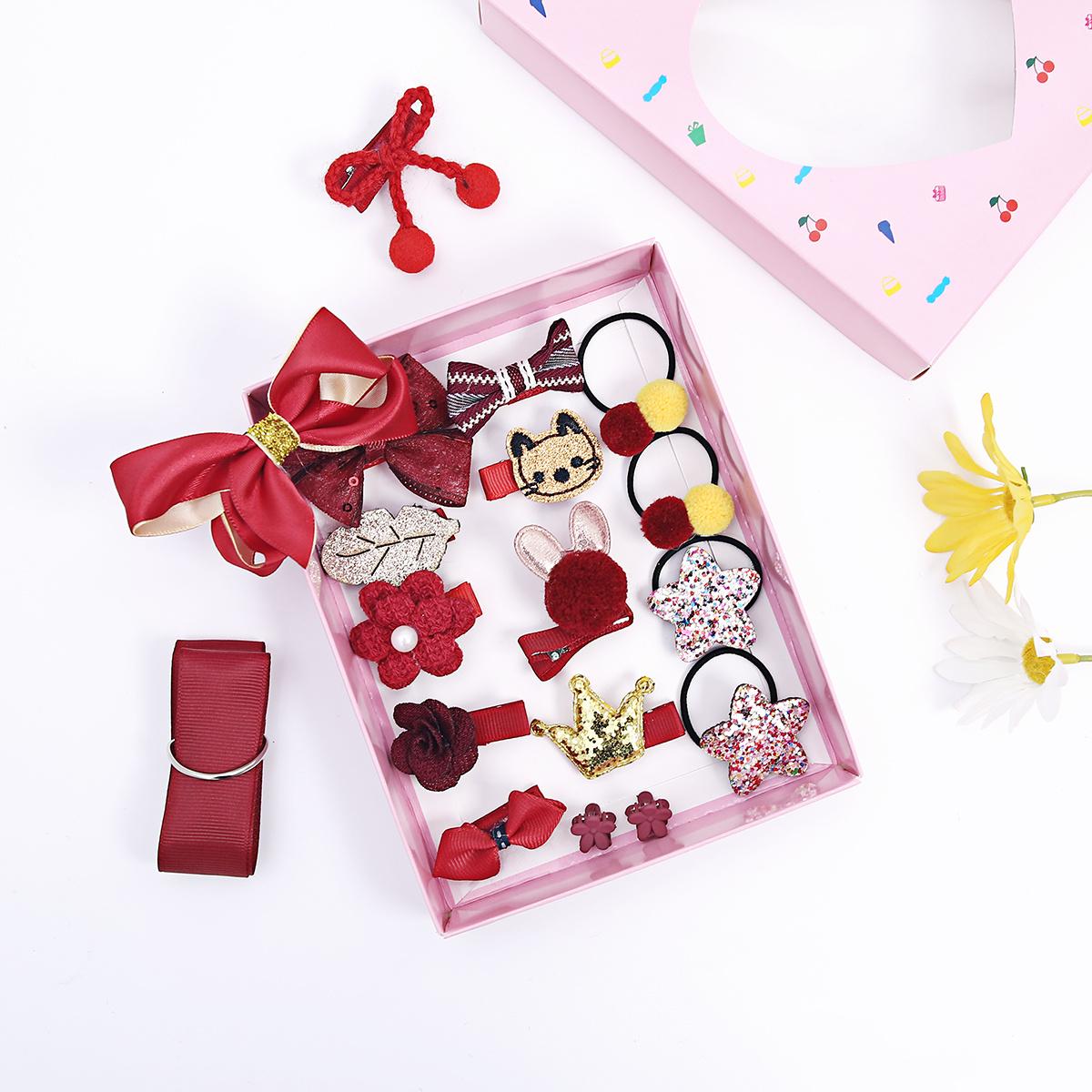 18pcs Cartoon Hair Clips for Kids