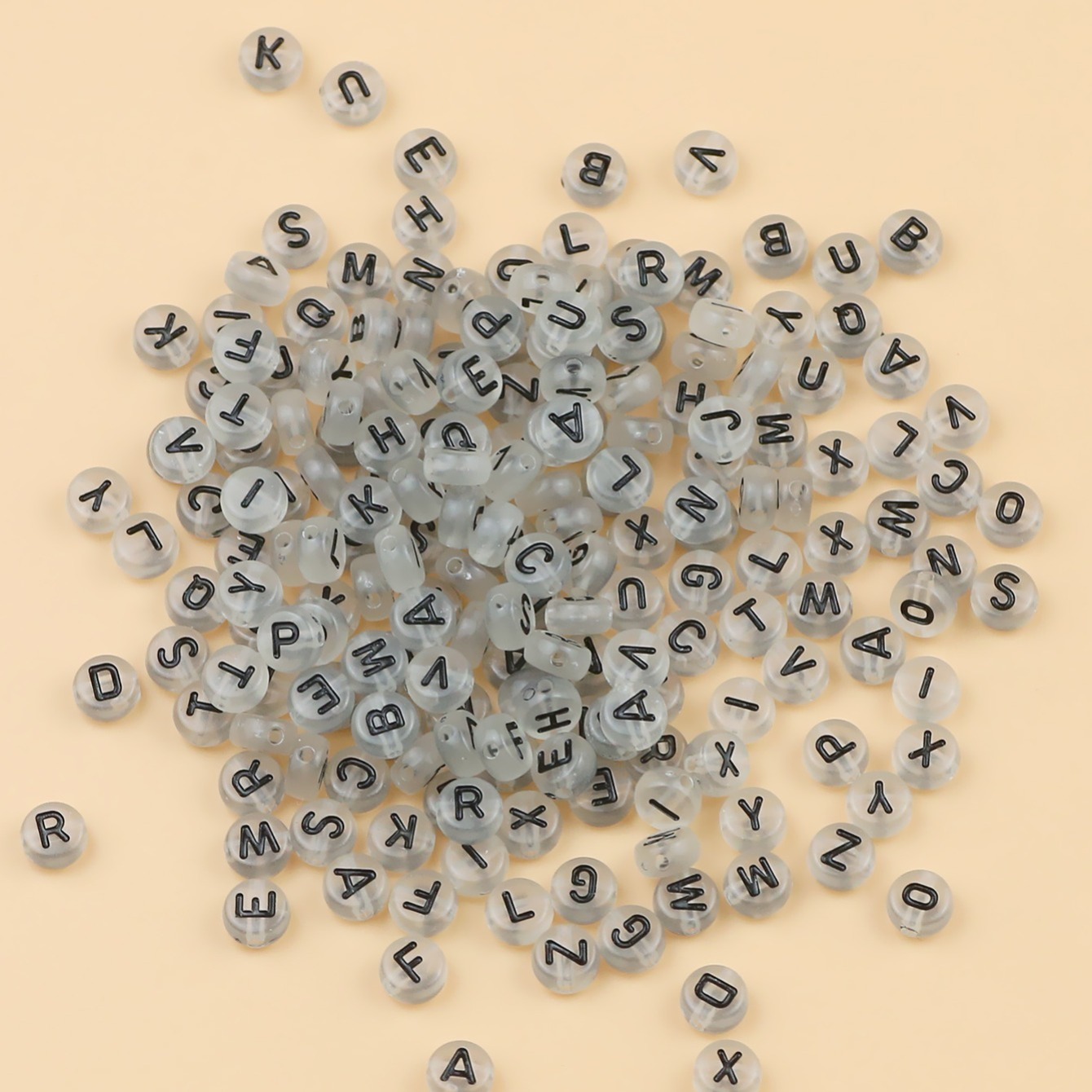 200pcs Glowing Acrylic Letter Beads DIY Crafting Set