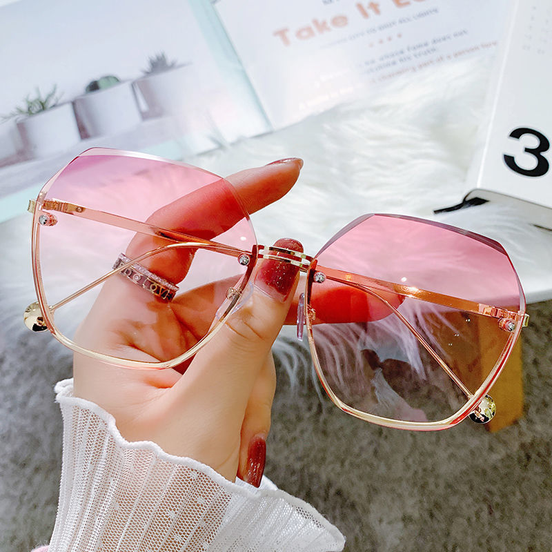 Half Frame Cut Edge Sunglasses UV Protection