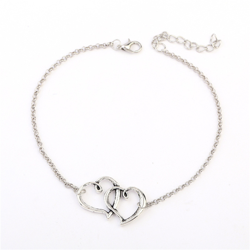 Bracelets in Jewelry Summer Fashion Double Love Peach Heart Bracelet  Bracelets for Women