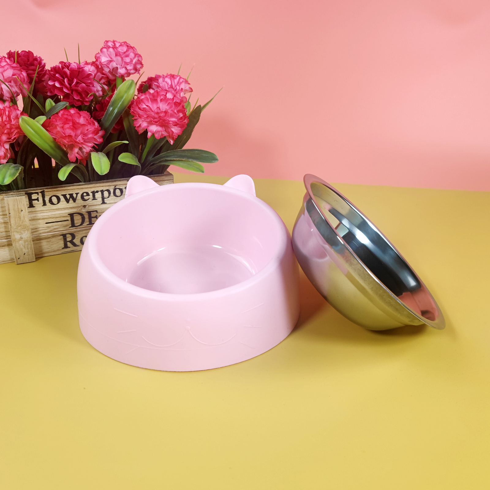 Stainless Steel Cat Feeding Bowl Temu
