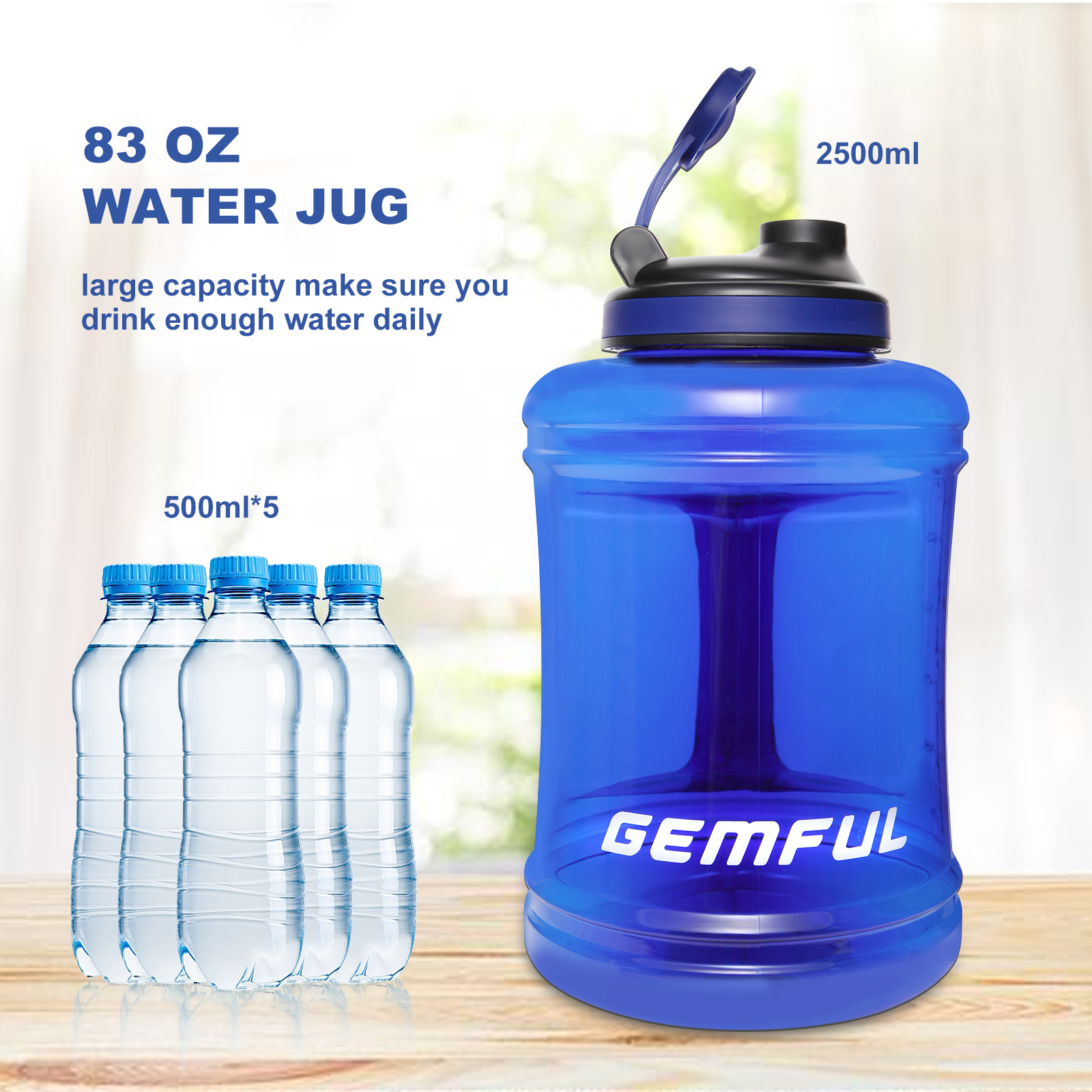 1500ml Training Sport Bottle Kettle Large GYM Bottle BPA Free 1 Gallon  Water Bottle Drink Waterbottle Water Bottl Cup
