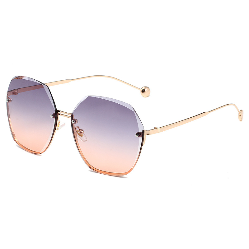 Half Frame Cut Edge Sunglasses UV Protection