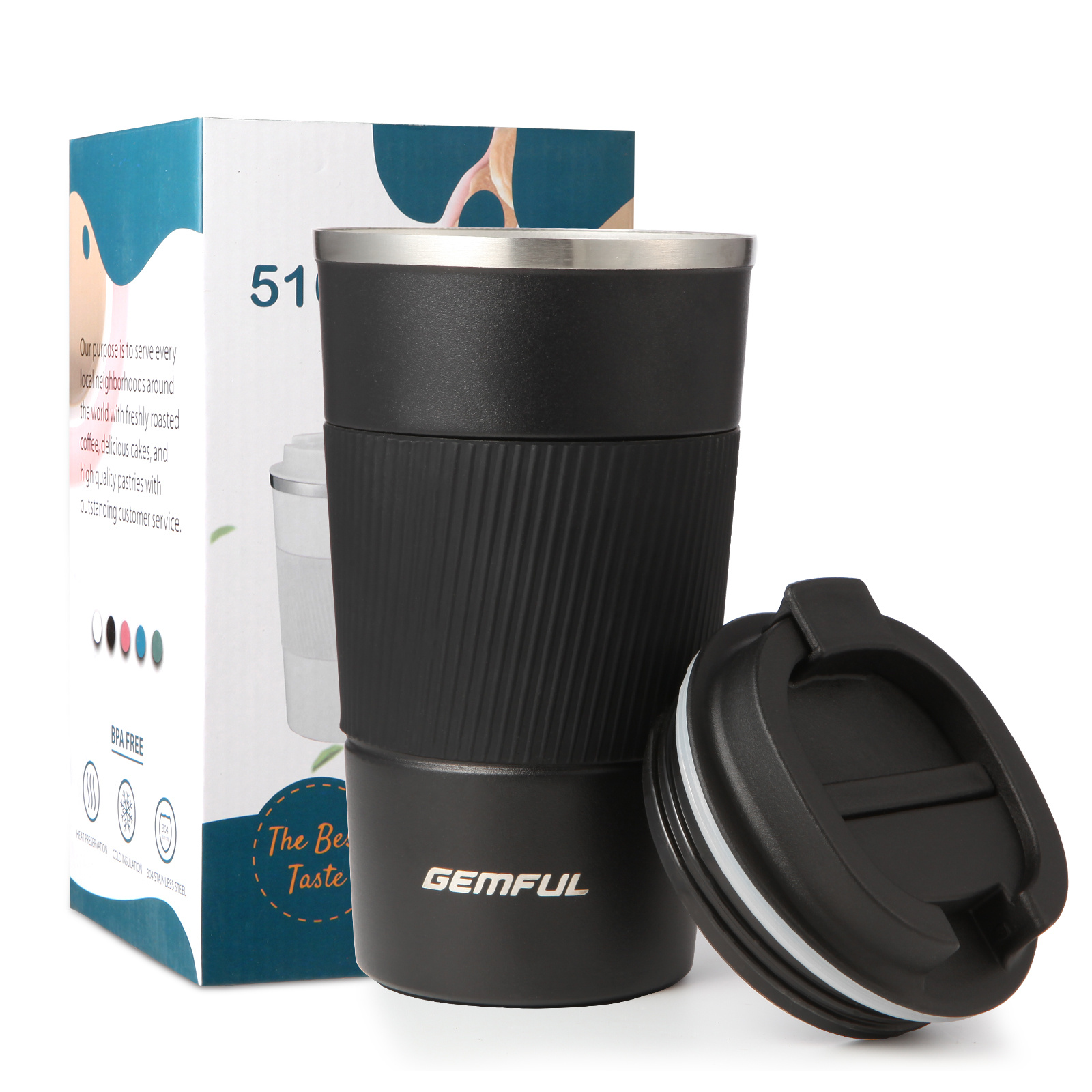 SNAPSEAL™ Insulated Stainless Steel Travel Mug with Grip, 20 oz