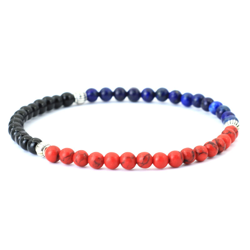 Men's Patchwork Beaded Bracelet Linkage Beads