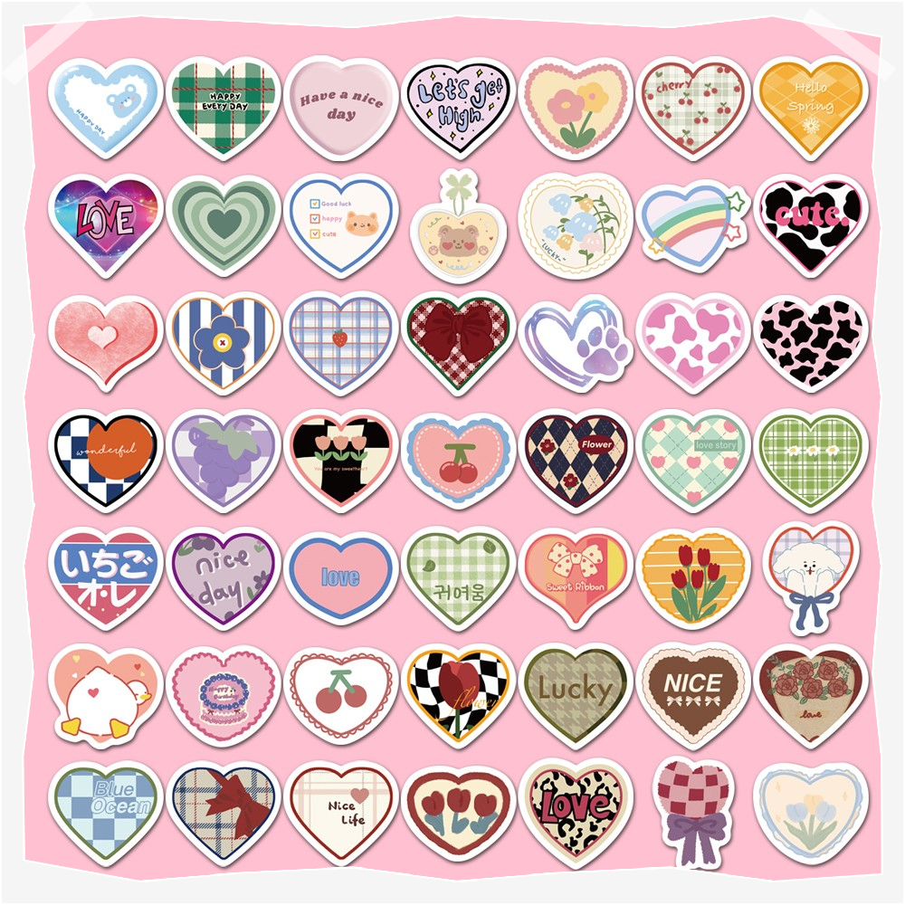 8 Sheets/Pack Beautiful Love Sticker Children Cute Cartoon Heart