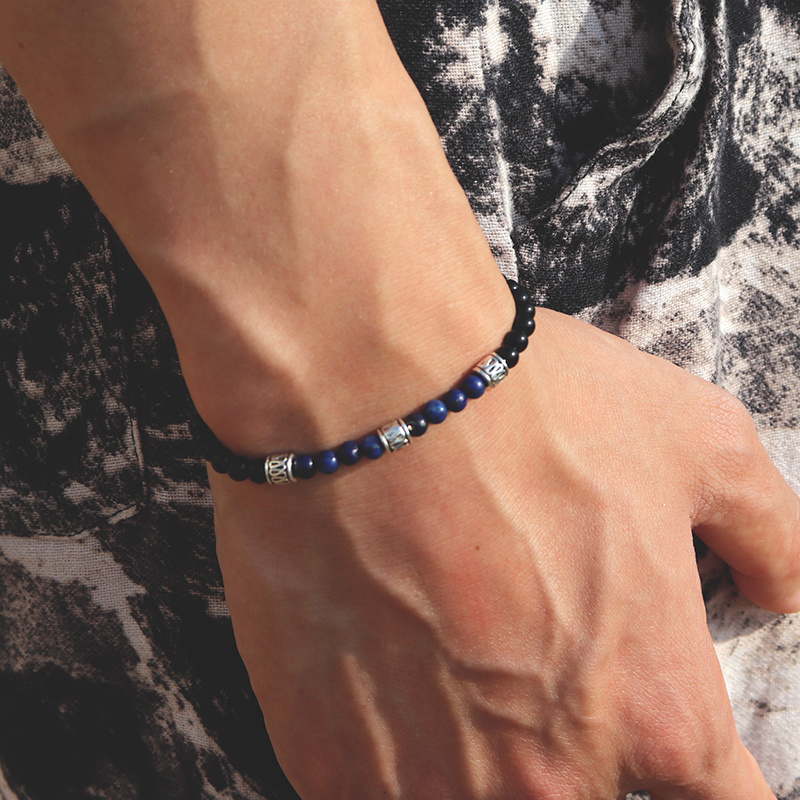 Men's Patchwork Beaded Bracelet Linkage Beads