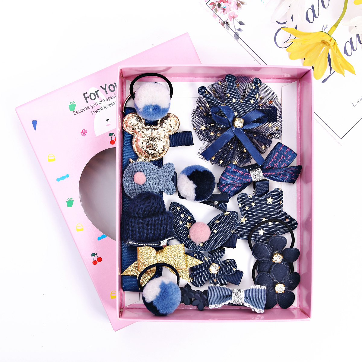 18pcs Cartoon Hair Clips for Kids