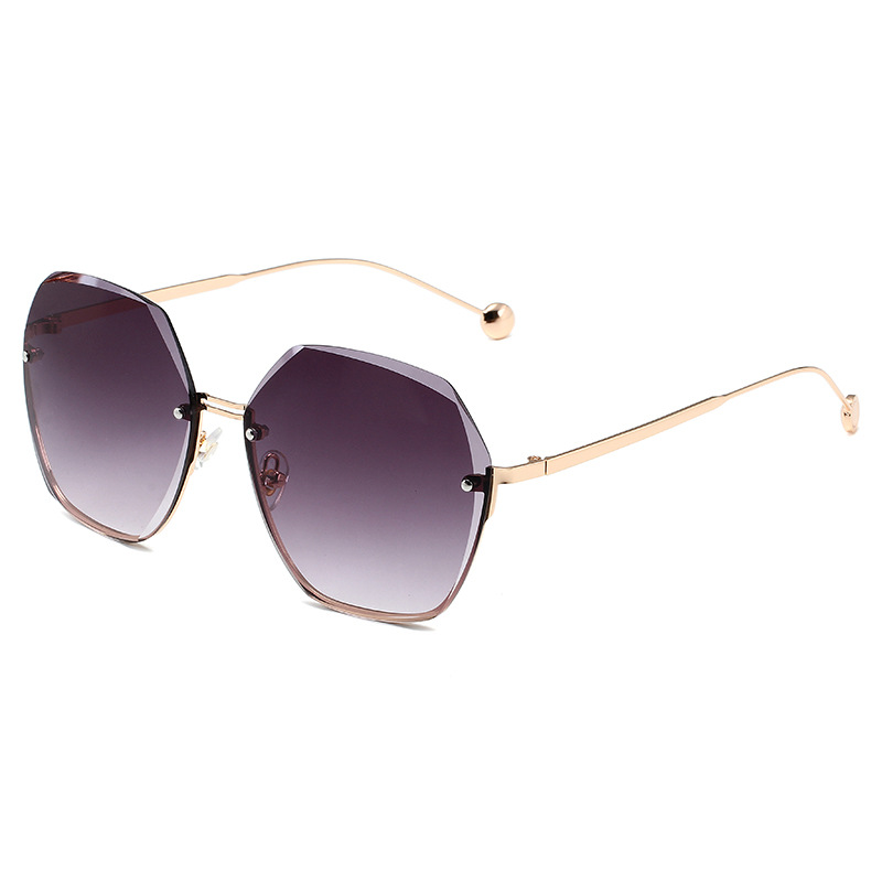 Half Frame Cut Edge Sunglasses UV Protection