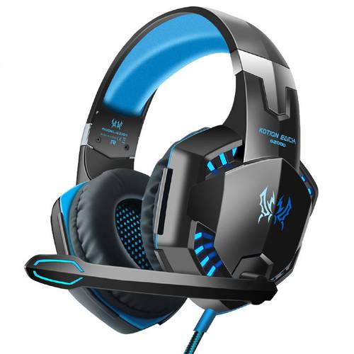 G2000 Gaming Headset, Surround Stereo Gaming Headphones With Noise Cancelling Mic, LED Lights & Soft Memory Earmuffs