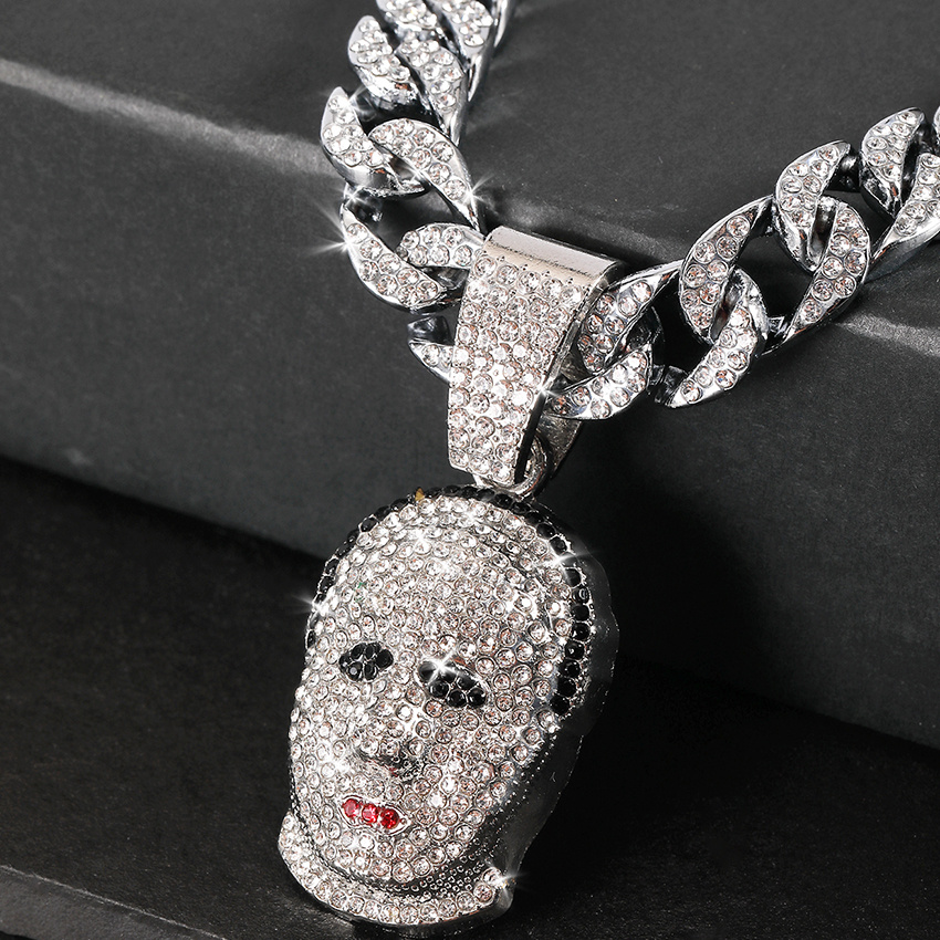Human Head Pendant Cuban Necklace