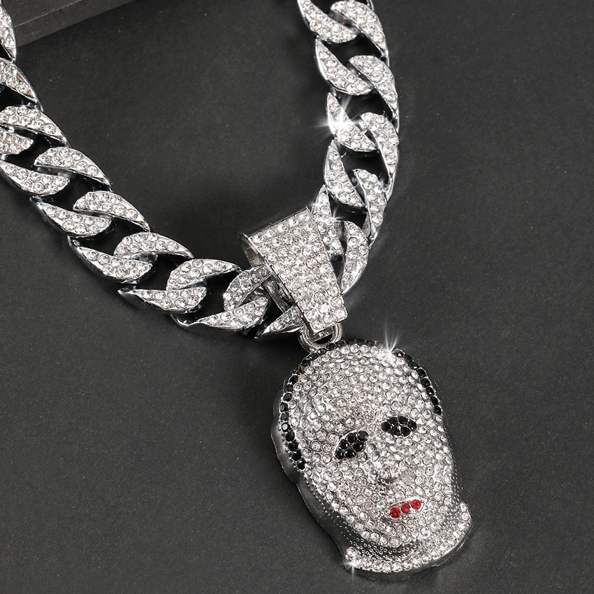Human Head Pendant Cuban Necklace